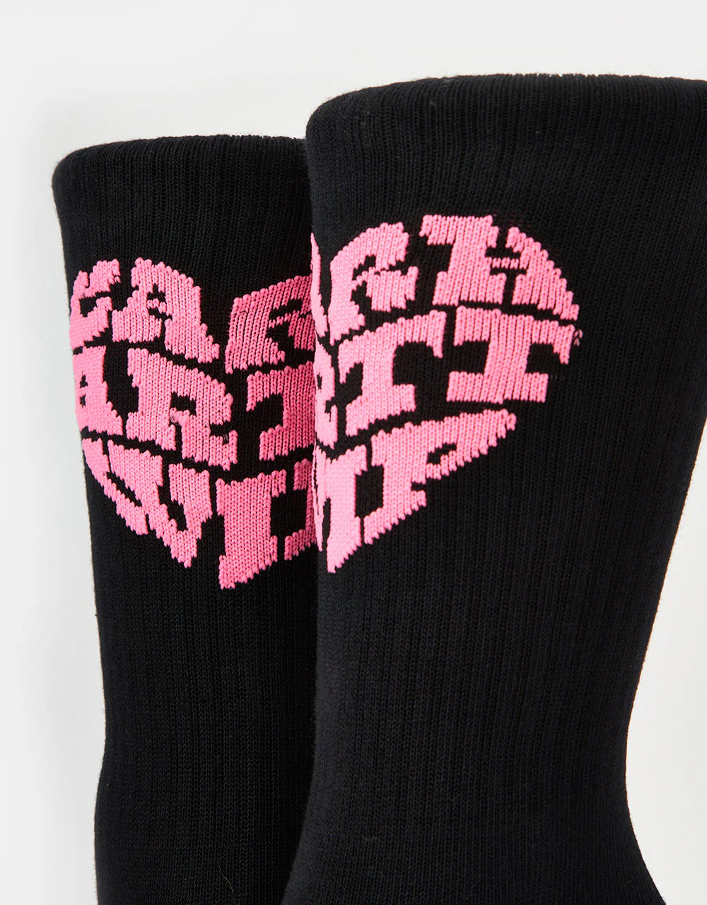 Carhartt WIP Heartbreaker Socks - Black/Lumo Pink - Image 2