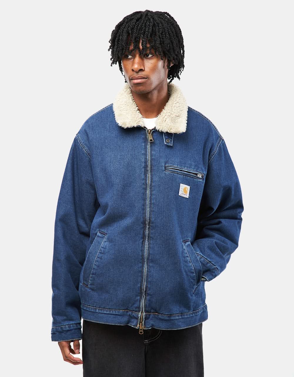 Carhartt WIP Herrald Jacket - Blue/Wall (Stone Washed) - Image 4