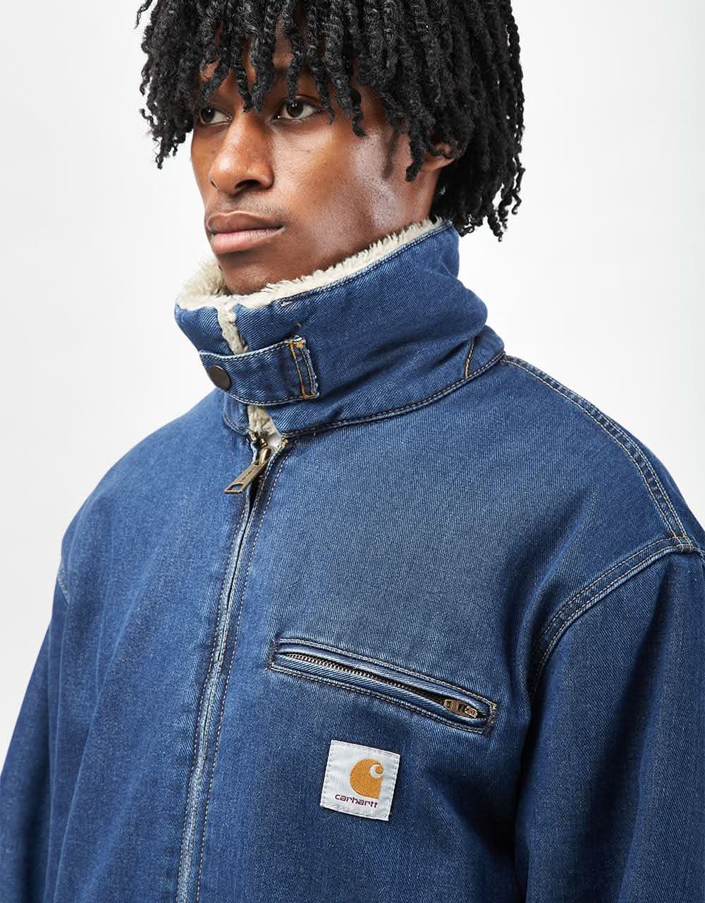 Carhartt WIP Herrald Jacket - Blue/Wall (Stone Washed) - Image 5
