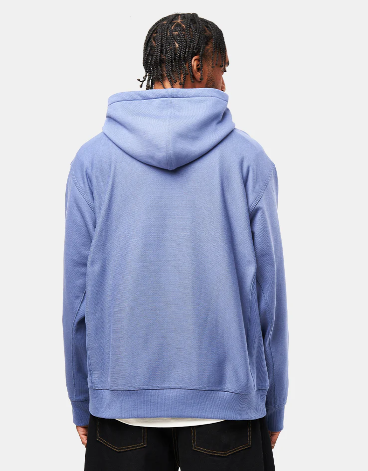 Carhartt WIP Hooded American Script Sweatshirt - Blue Iris - Image 2