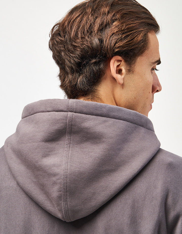 Carhartt WIP Hooded American Script Sweatshirt - Porphyry - Image 4