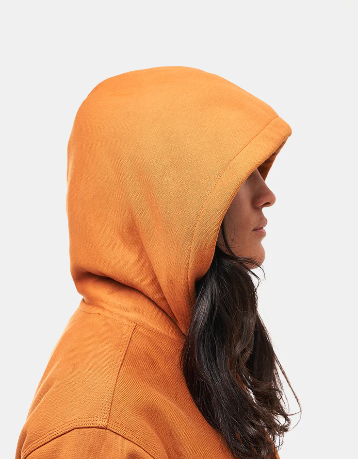 Carhartt WIP Hooded American Script Sweatshirt - Sienna - Image 10