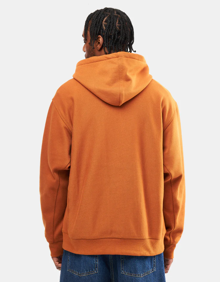 Carhartt WIP Hooded American Script Sweatshirt - Sienna - Image 2