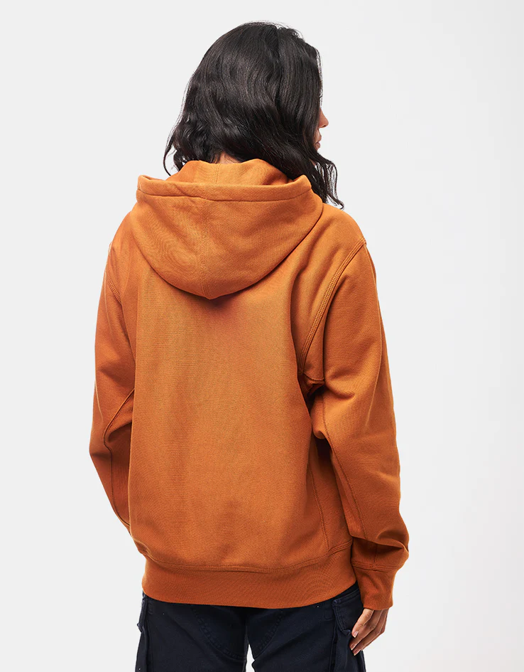 Carhartt WIP Hooded American Script Sweatshirt - Sienna - Image 7