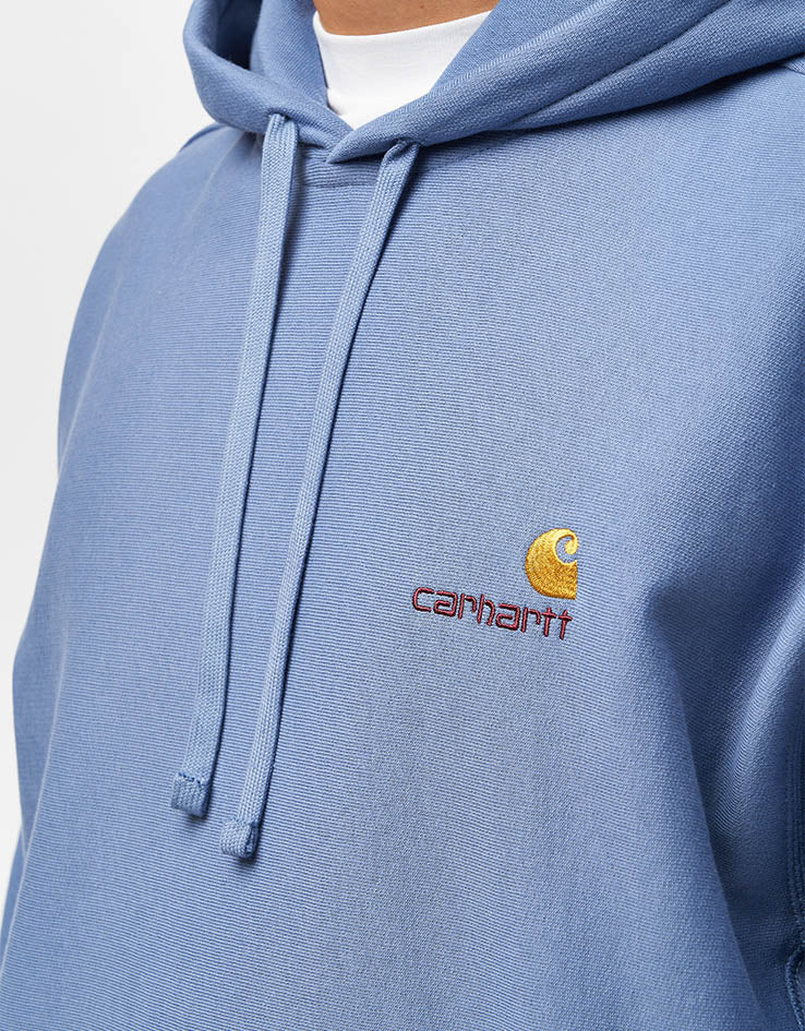 Carhartt WIP Hooded American Script Sweatshirt - Sorrent - Image 3