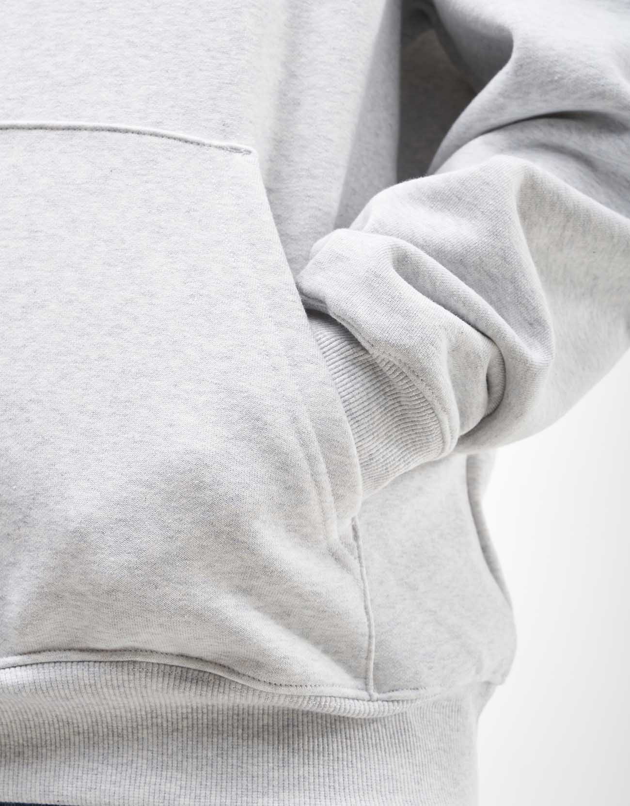 Carhartt WIP Hooded Carhartt Sweatshirt - Ash Heather/Air Green - Image 10