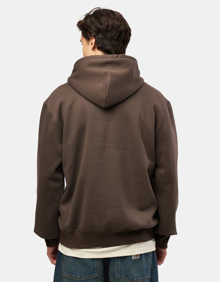 Carhartt WIP Hooded Carhartt Sweatshirt - Vitola/Citadel - Image 4