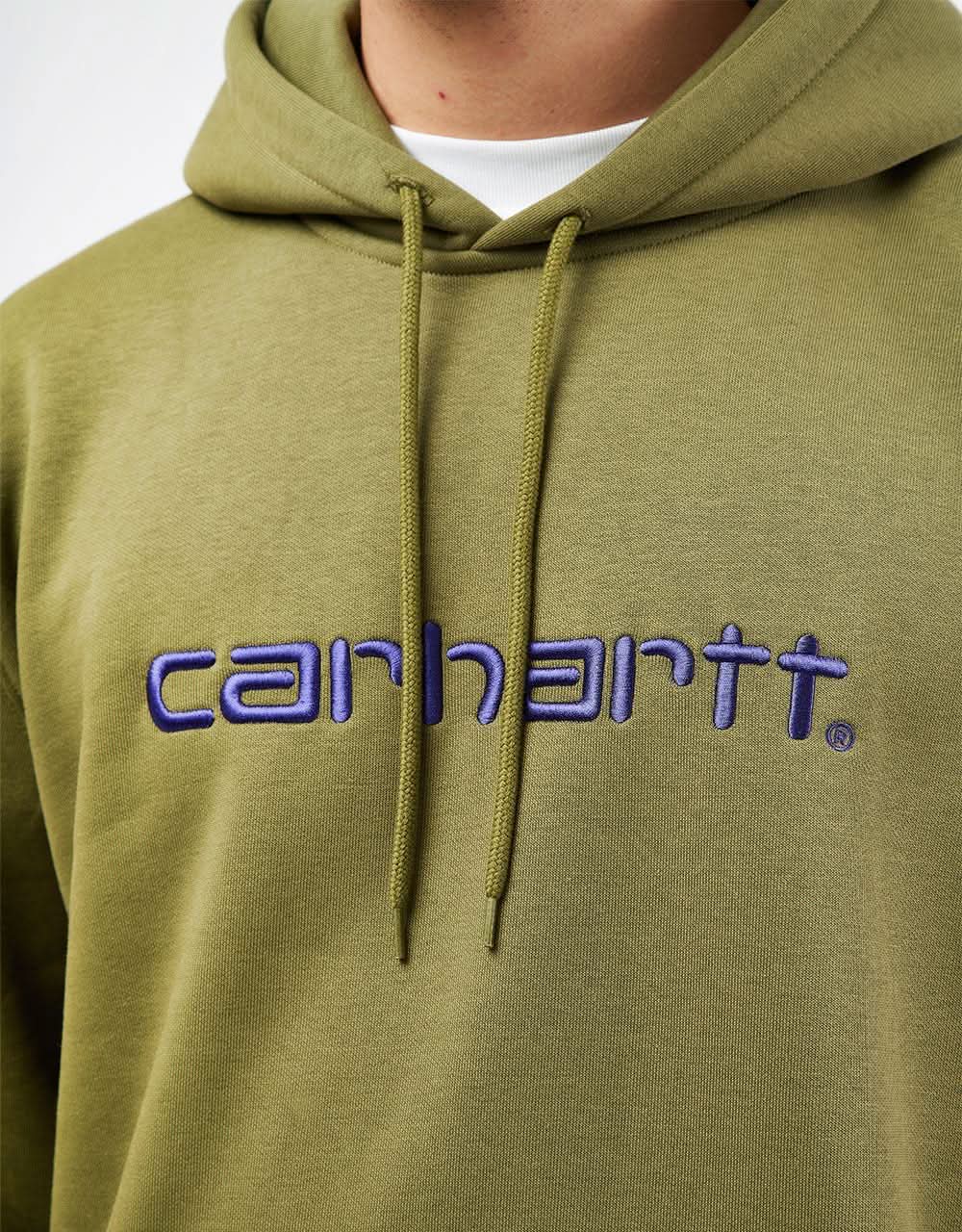 Carhartt WIP Hooded Carhartt Sweatshirt - Capulet/Aura - Image 3