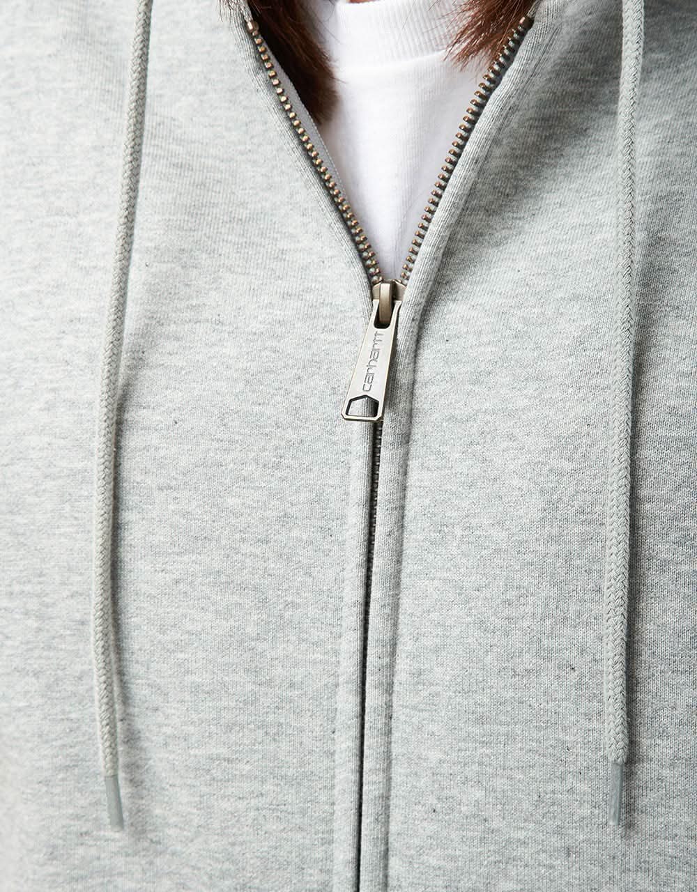 Carhartt WIP Hooded Chase Jacket - Grey Heather/Gold - Image 10