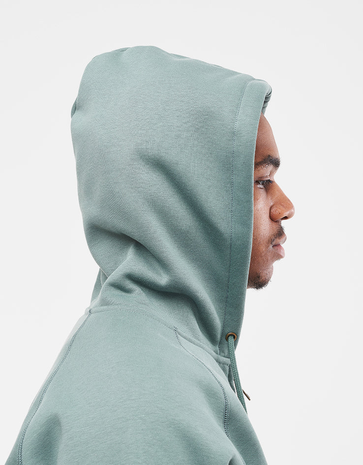 Carhartt WIP Hooded Chase Jacket - Silver Pine/Gold - Image 6