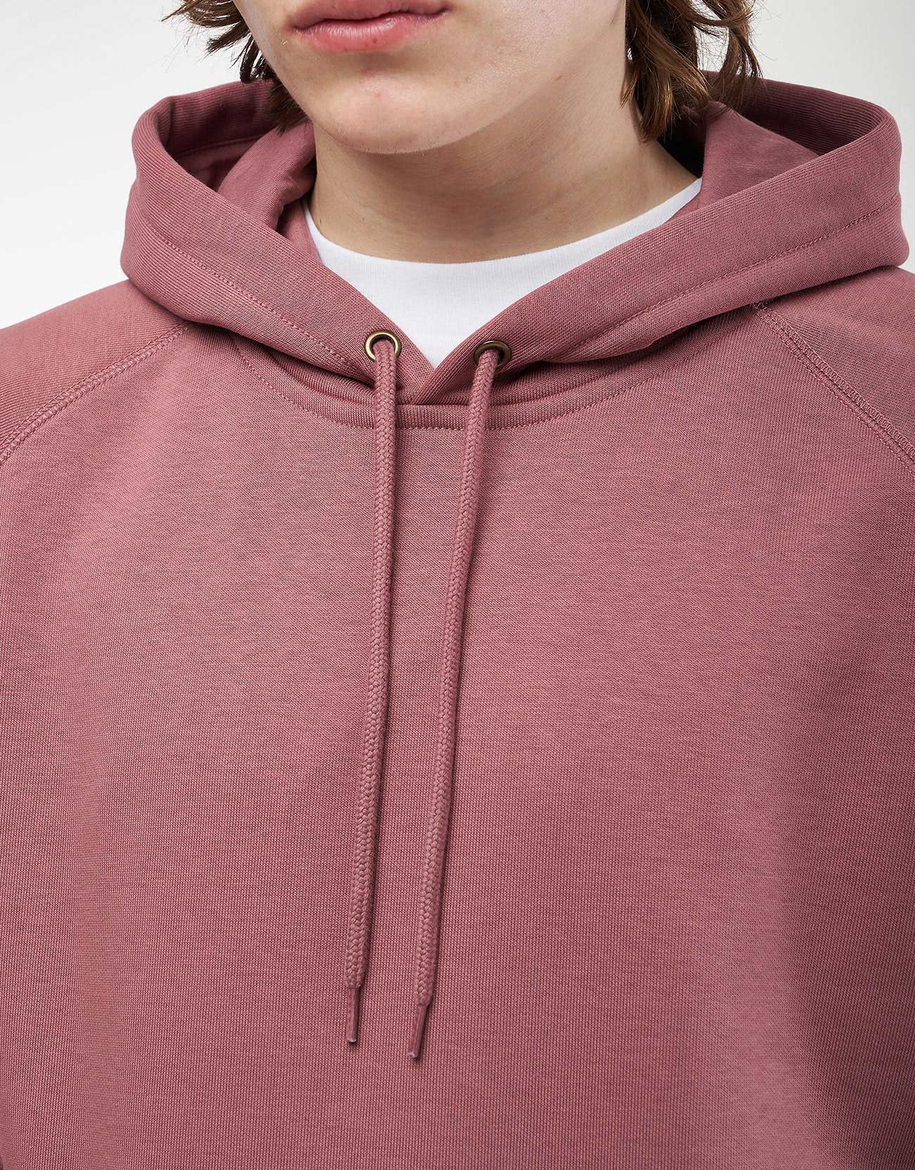 Carhartt WIP Hooded Chase Sweatshirt - Dusky Pink/Gold - Image 5