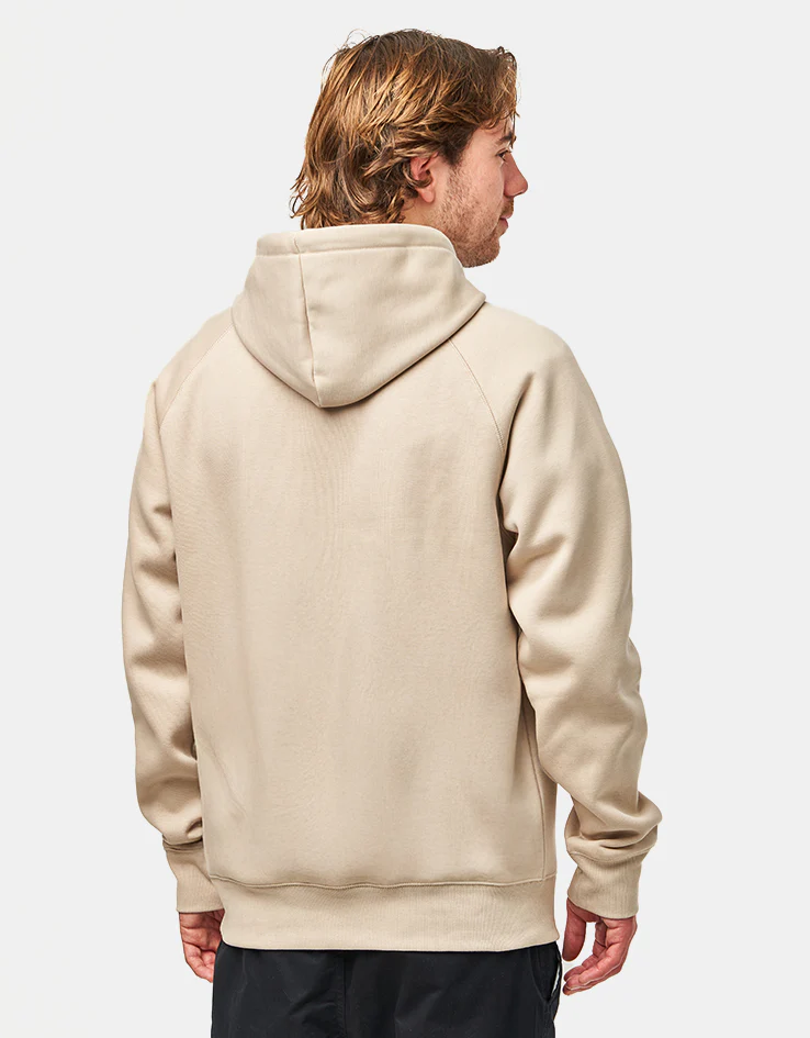 Carhartt WIP Hooded Chase Sweatshirt - Fleur De Sel/Gold - Image 2