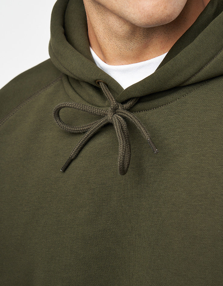 Carhartt WIP Hooded Chase Sweatshirt - Olive/Gold - Image 2