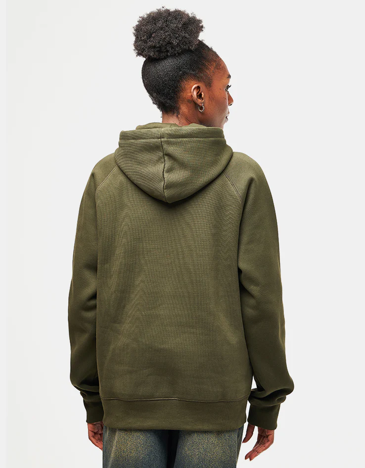 Carhartt WIP Hooded Chase Sweatshirt - Olive/Gold - Image 6