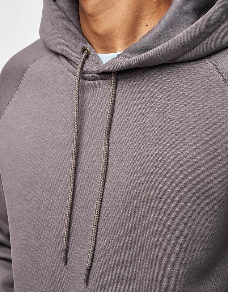 Carhartt WIP Hooded Chase Sweat - Porphyry/Gold - Image 3