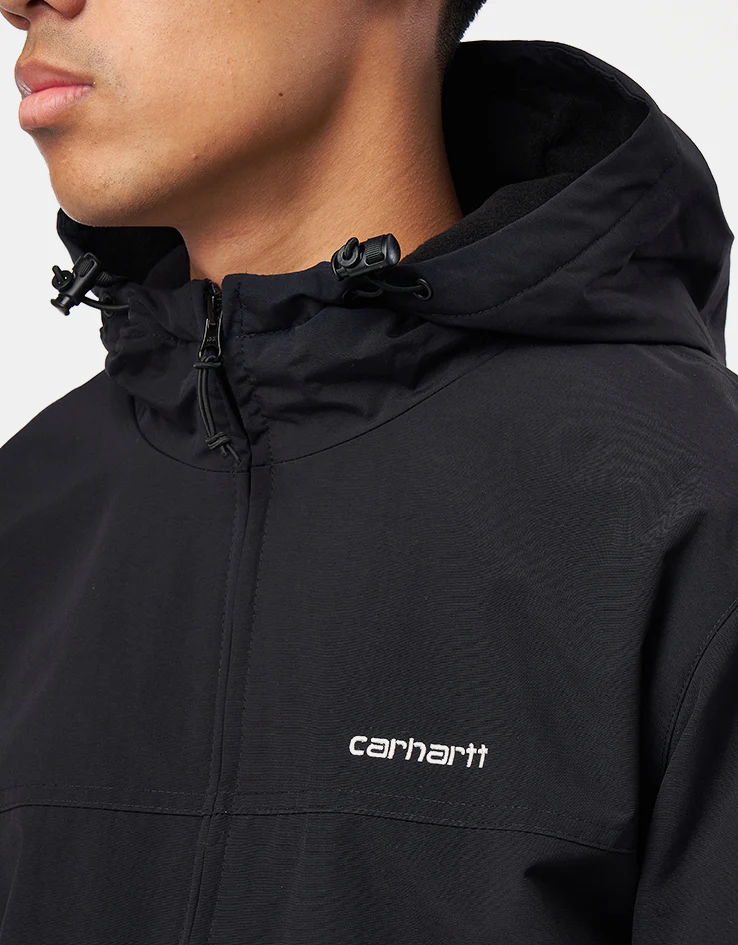 Carhartt WIP Hooded Sail Jacket - Black/White - Image 2