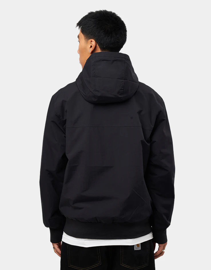 Carhartt WIP Hooded Sail Jacket - Black/White - Image 3