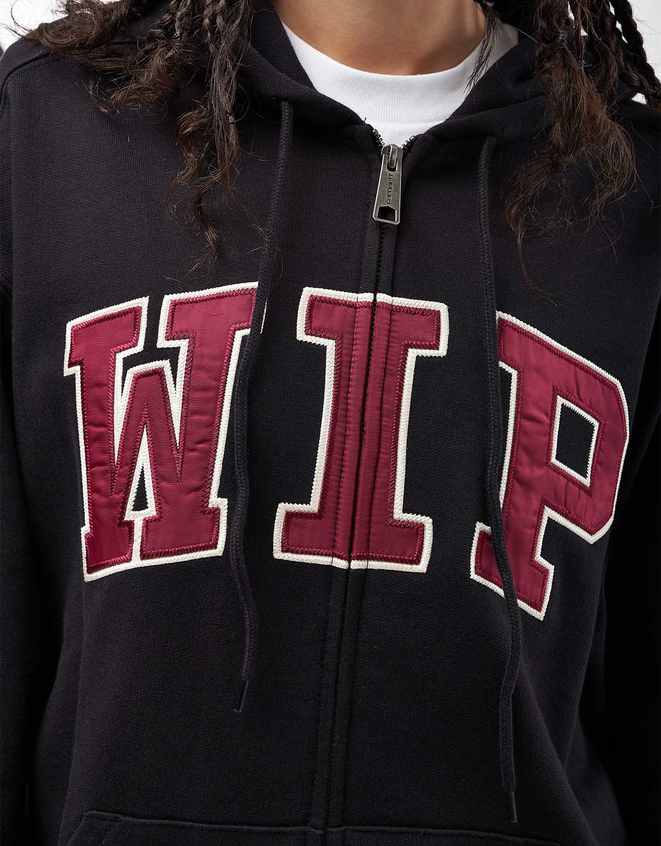 Carhartt WIP Hooded WIP Sweatshirt Jacket - Black (Stone Washed) - Image 11