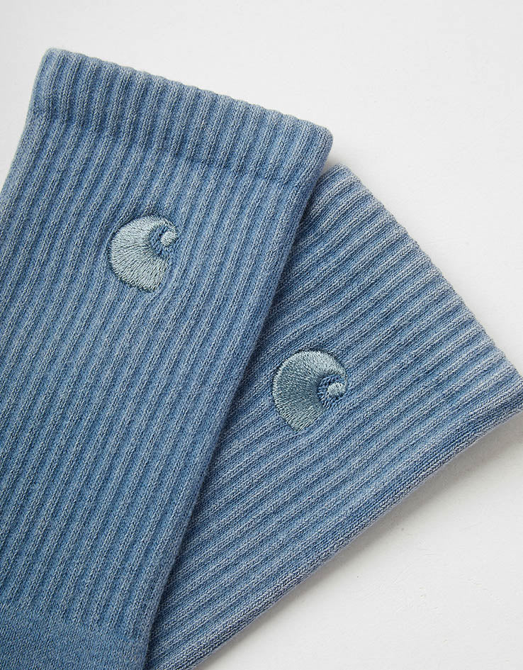 Carhartt WIP Hudson Crew Socks - Sorrent/Chalk Wash - Image 4