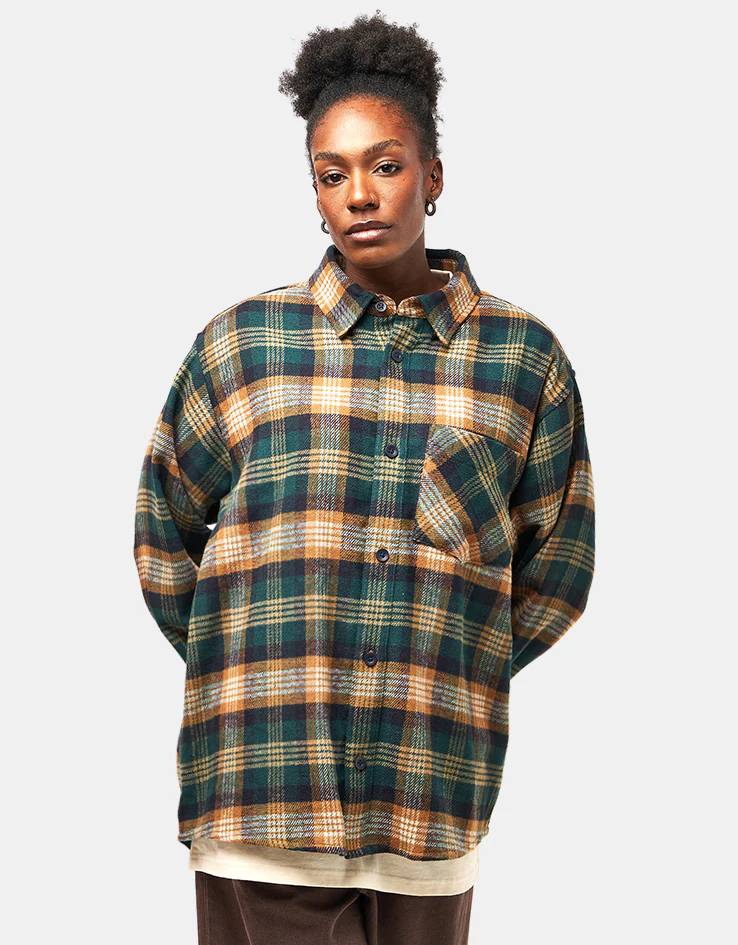 Carhartt WIP L/S Dern Shirt - Dern Check/Hamilton Brown - Image 7