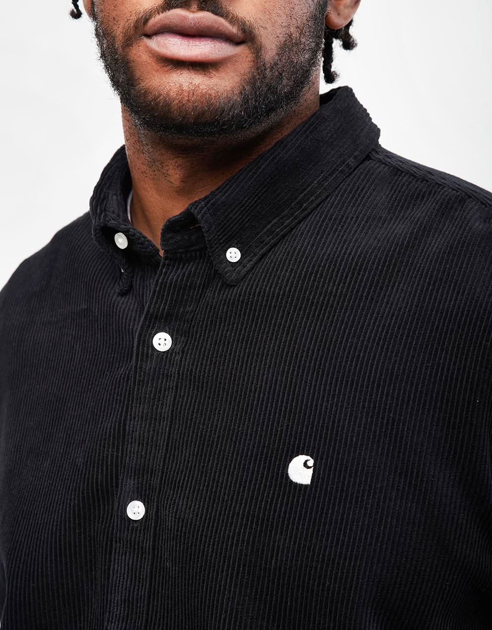 Carhartt WIP L/S Madison Cord Shirt - Black/Wax - Image 4
