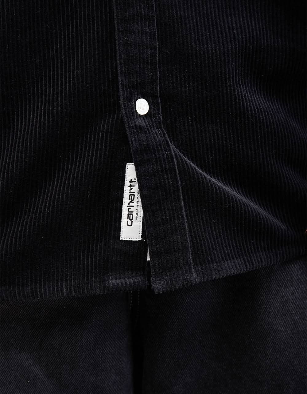Carhartt WIP L/S Madison Cord Shirt - Black/Wax - Image 5