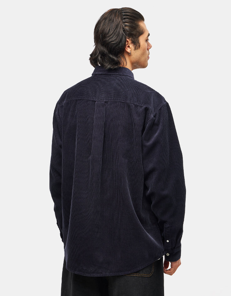 Carhartt WIP L/S Madison Cord Shirt - Dark Navy/Dark Navy - Image 3