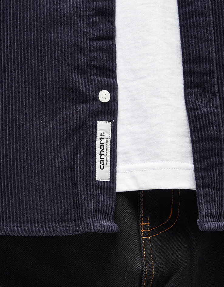 Carhartt WIP L/S Madison Cord Shirt - Dark Navy/Dark Navy - Image 5