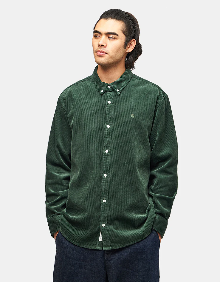 Carhartt WIP L/S Madison Cord Shirt - Sycamore Tree/Sycamore Tree - Image 2
