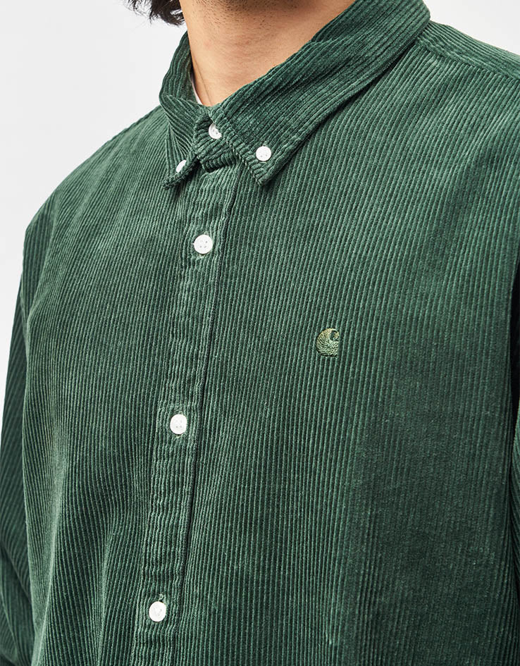 Carhartt WIP L/S Madison Cord Shirt - Sycamore Tree/Sycamore Tree - Image 4