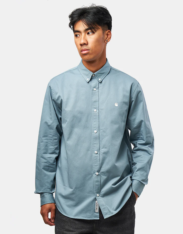 Carhartt WIP L/S Madison Shirt - Citadel/Wax - Image 3