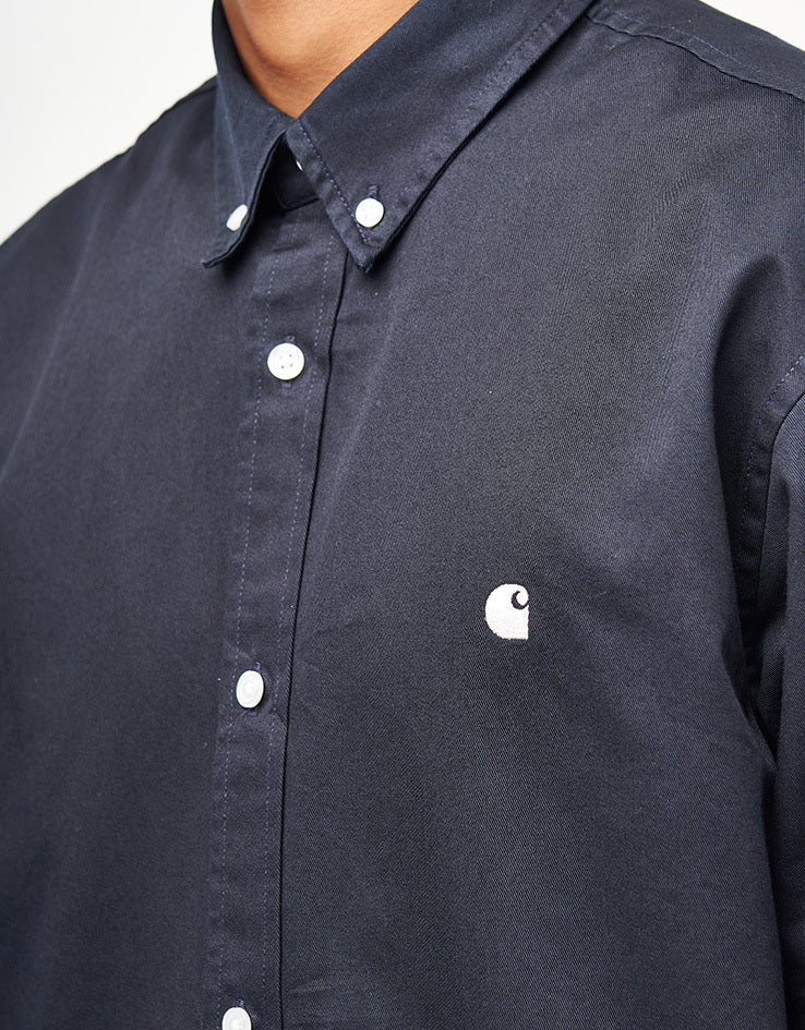 Carhartt WIP L/S Madison Shirt - Dark Navy/Wax - Image 4