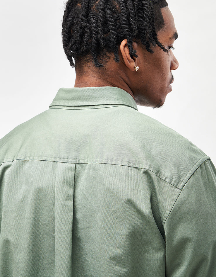 Carhartt WIP L/S Madison Shirt - Park/White - Image 4