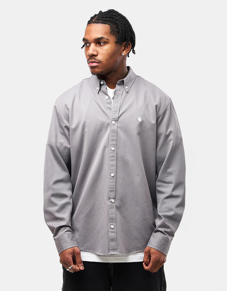 Carhartt WIP L/S Madison Shirt - Yosemite/White - Image 3