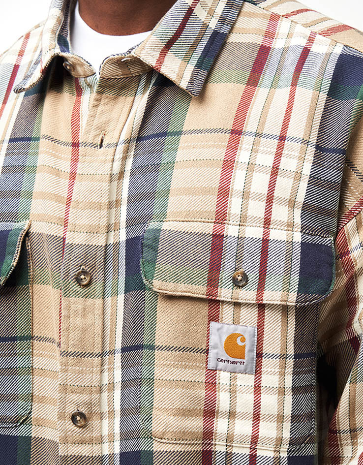 Carhartt WIP L/S Tamblyn Shirt - Tamblyn Check/Leather - Image 3