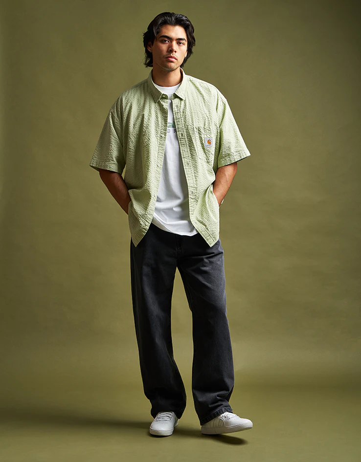 Carhartt WIP Landon Pant - Black (Heavy Stone Wash) - Image 2