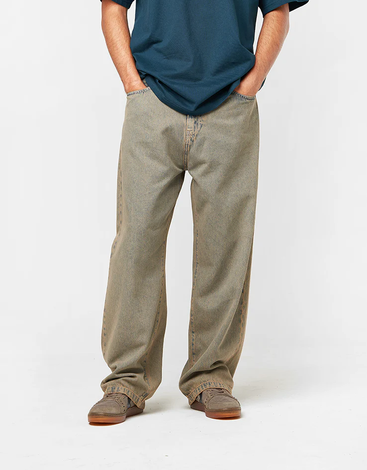 Carhartt WIP Landon Pant - Blue/Leather (Garment Dyed) - Image 3