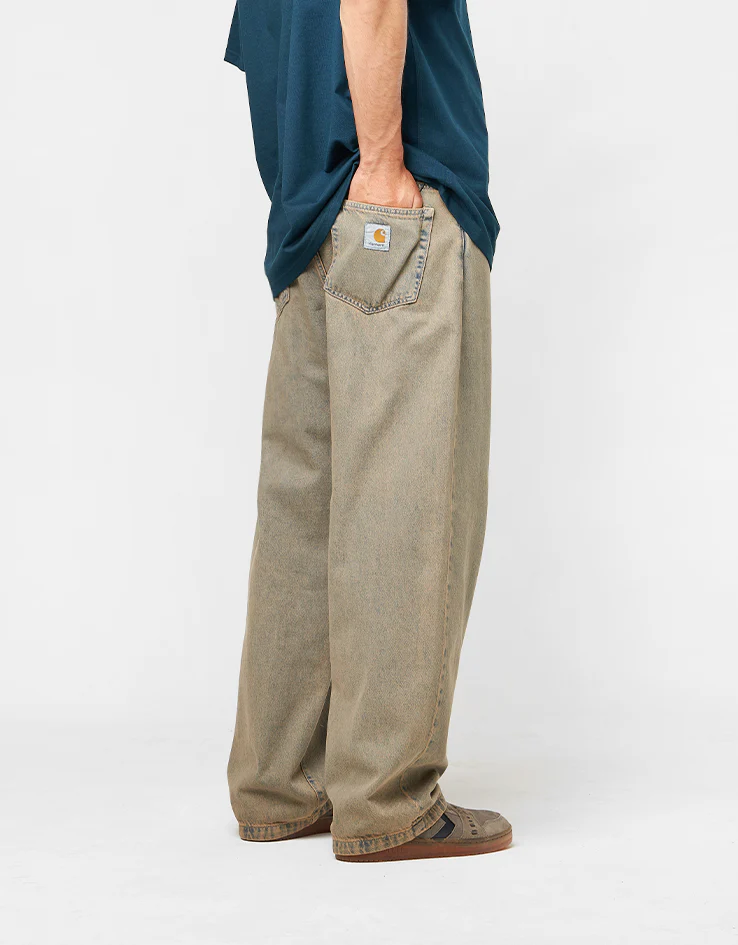 Carhartt WIP Landon Pant - Blue/Leather (Garment Dyed) - Image 4