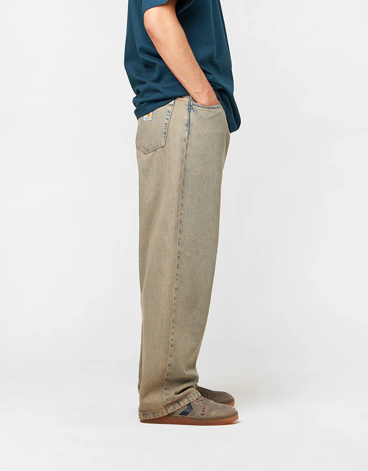 Carhartt WIP Landon Pant - Blue/Leather (Garment Dyed) - Image 5