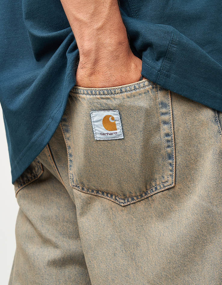 Carhartt WIP Landon Pant - Blue/Leather (Garment Dyed) - Image 6