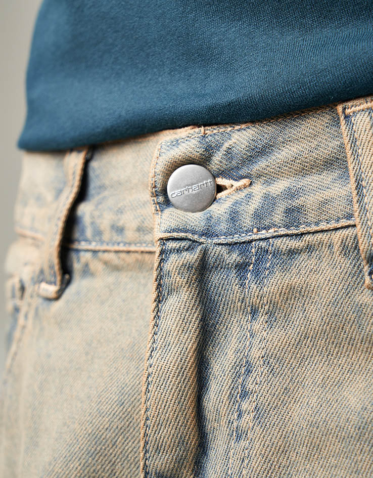 Carhartt WIP Landon Pant - Blue/Leather (Garment Dyed) - Image 7