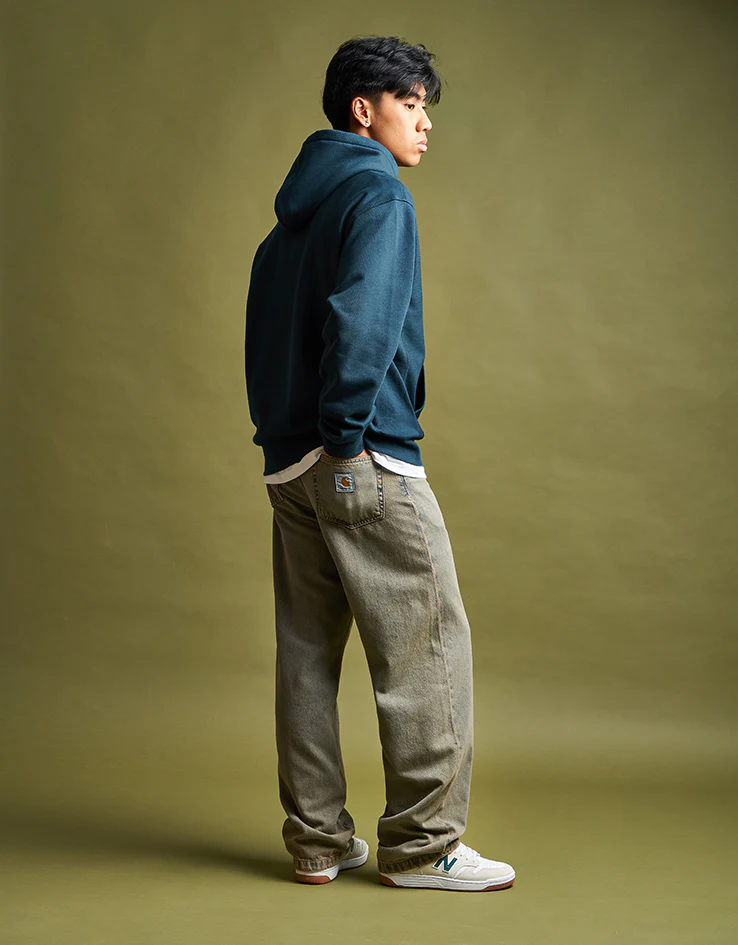 Carhartt WIP Landon Pant - Blue/Leather (Garment Dyed) - Image 9