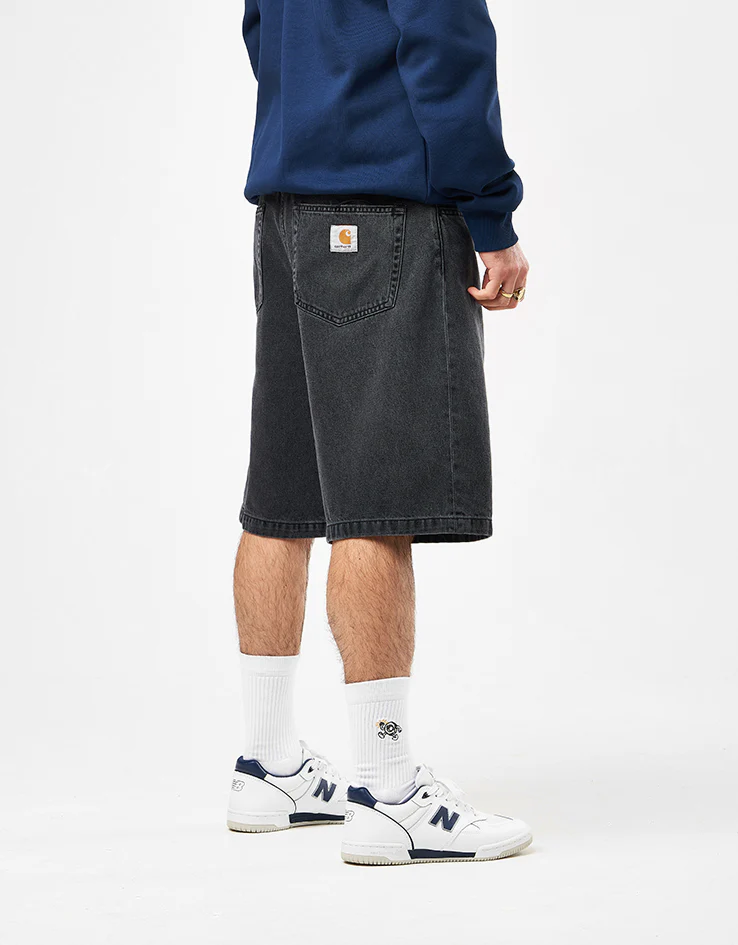 Carhartt WIP Landon Shorts - Black (Heavy Stone Wash) - Image 2