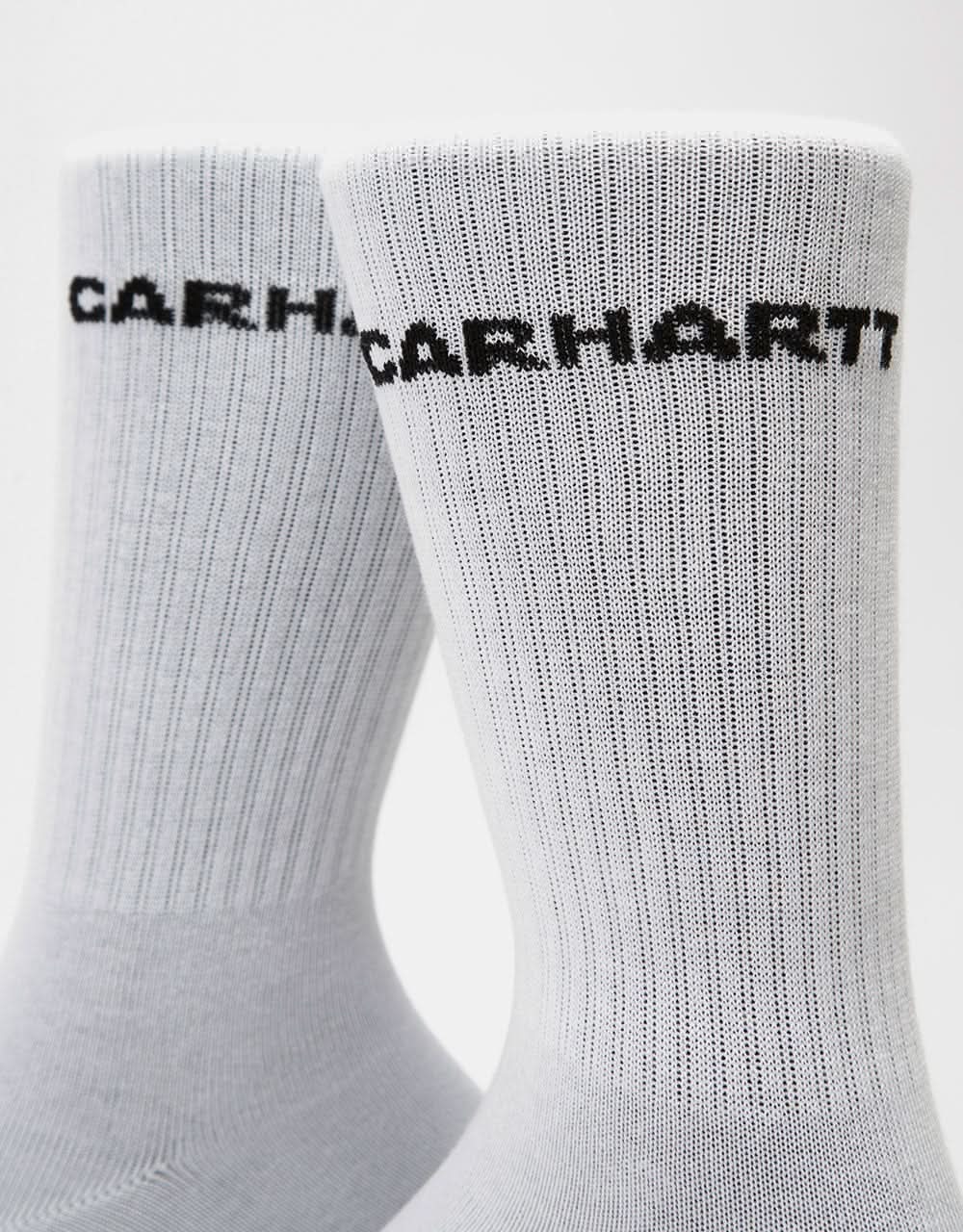 Carhartt WIP Link Socks - White/Black - Image 3