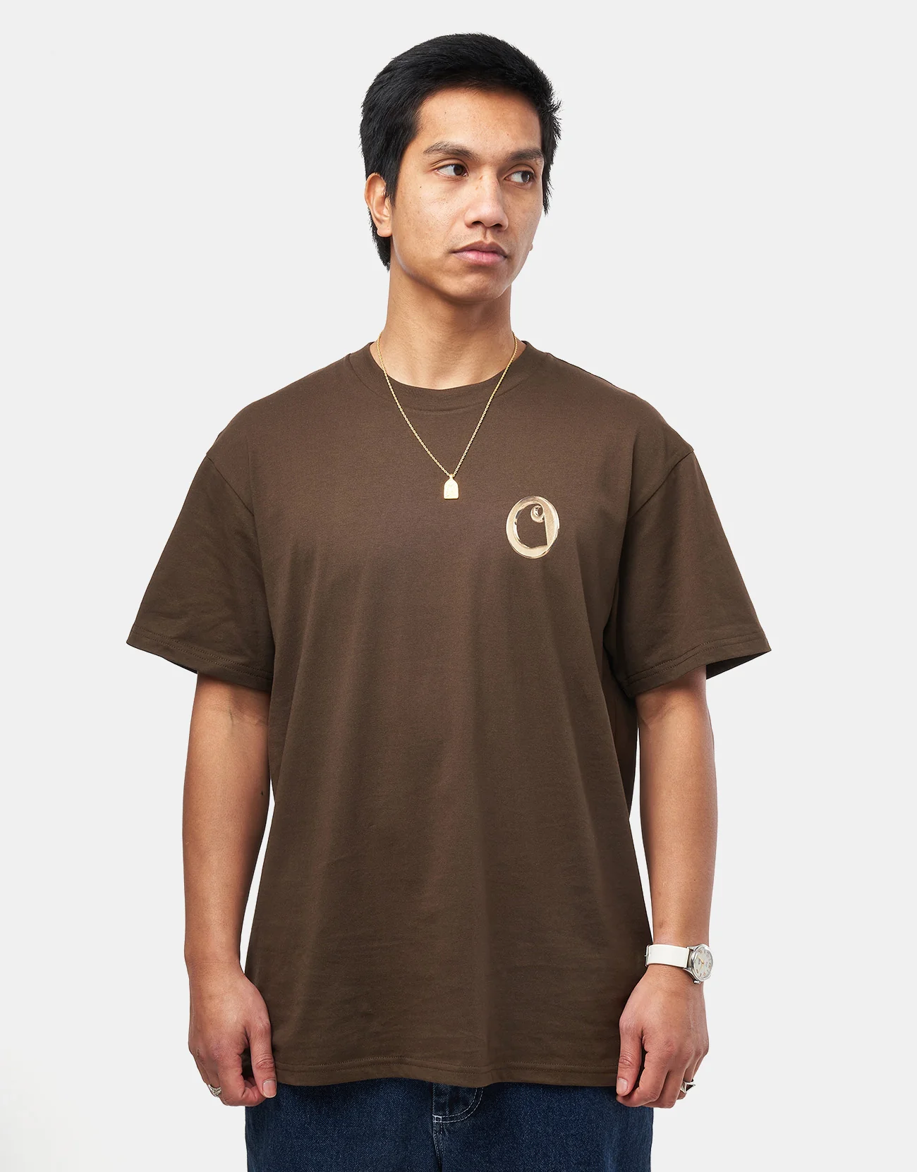 Carhartt WIP Linked Charms T-Shirt - Liberica/Gold - Image 2