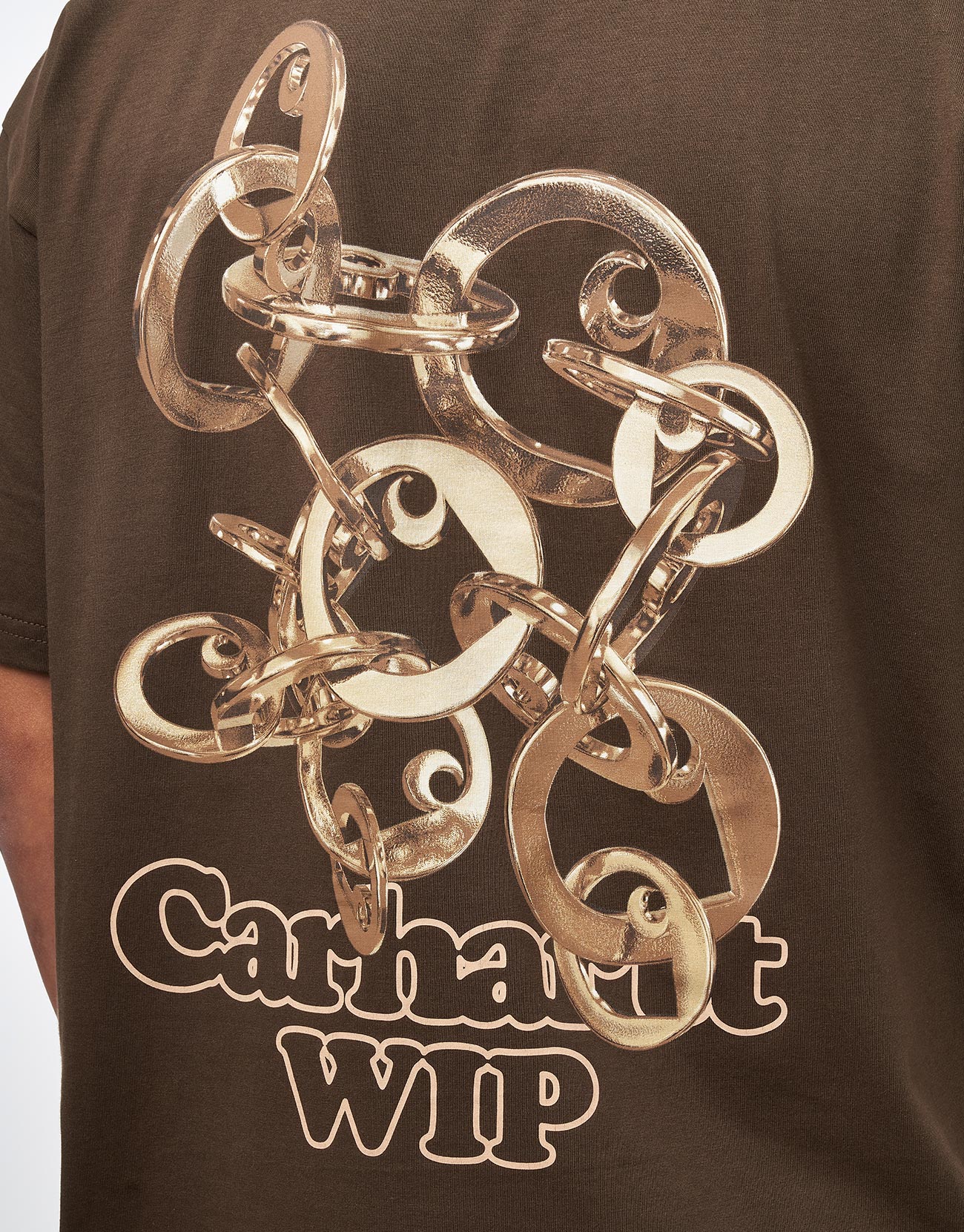 Carhartt WIP Linked Charms T-Shirt - Liberica/Gold - Image 3