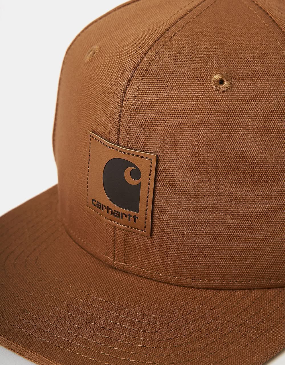 Carhartt WIP Logo Snapback Cap - Hamilton Brown - Image 2
