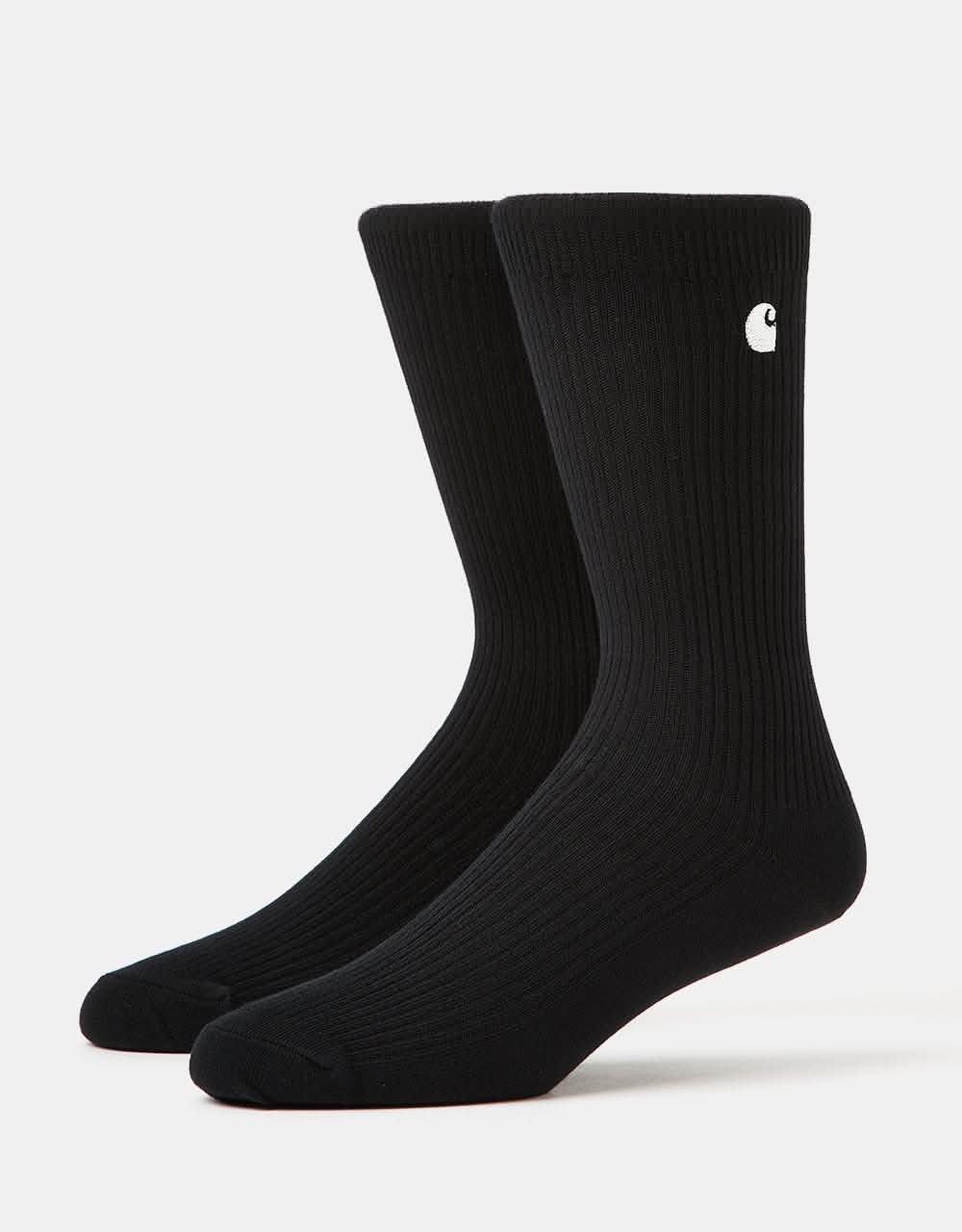 Carhartt WIP Madison 2 Pack Crew Socks - Black/White