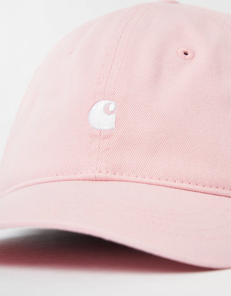 Carhartt WIP Madison Logo Cap - Air Pink/White - Image 2
