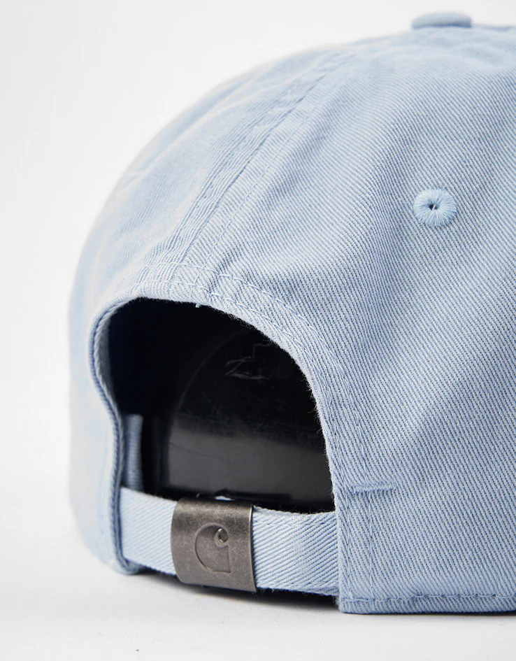 Carhartt WIP Madison Logo Cap - Blue Fog/White - Image 3